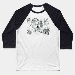 Middle Earth Map LOTR Baseball T-Shirt